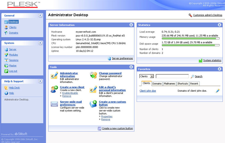 admin desktop
